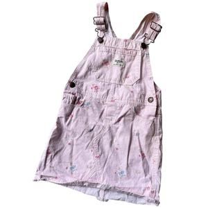 vintage girls OshKosh B'gosh pink floral jumper dress | Size 5T